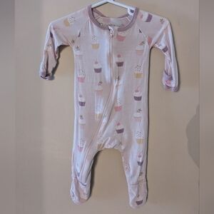 Bestaroo | Pink Cupcakes Footie w/Zipper